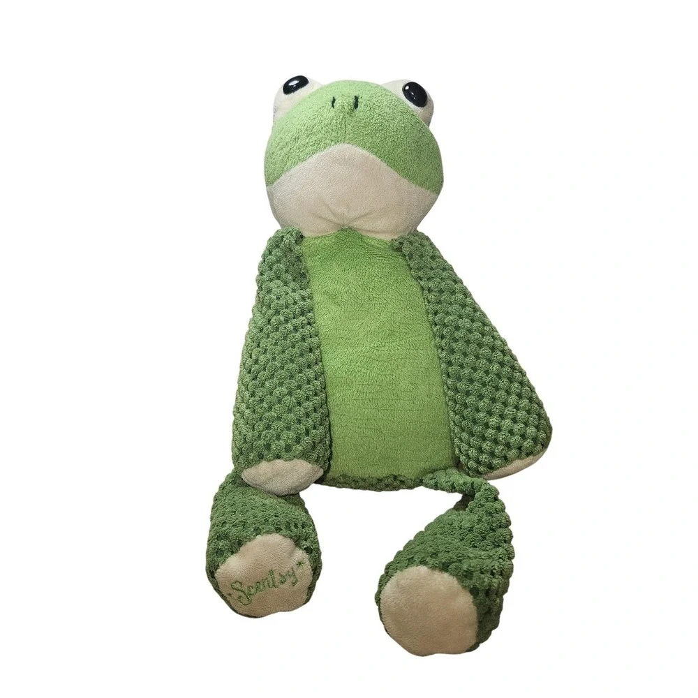 Scentsy Buddy Ribbert Frog Plush Stuffed Animal Soft Toy Zipper Back‎ 16